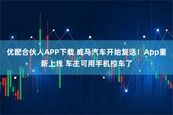 优配合伙人APP下载 威马汽车开始复活！App重新上线 车主可用手机控车了