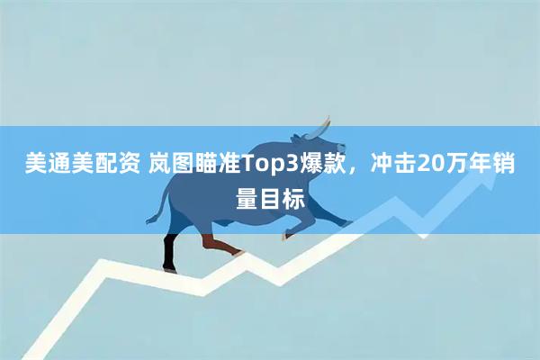 美通美配资 岚图瞄准Top3爆款,冲击20万年销量目标