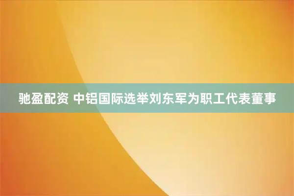 驰盈配资 中铝国际选举刘东军为职工代表董事